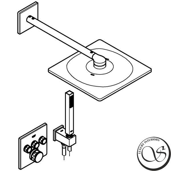 Sistem de duș GROHE Grohtherm SmartControl 34706000 cu termostat de duș crom 34706000 foto