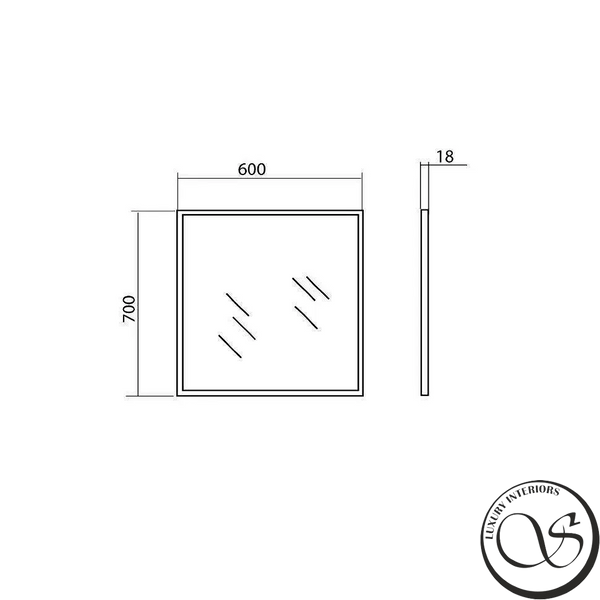 Зеркало для ванной комнаты AQUARODOS ACCENT 60x70x1.8 см ACCENT 60(O) фото