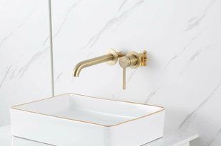 Смеситель для умывальника Gappo G1206-3 Satin Gold скрытого монтажа G1206-3 фото
