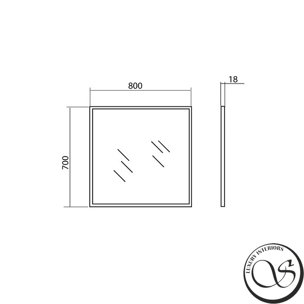 Зеркало для ванной комнаты AQUARODOS ACCENT 80x70x1.8 см ACCENT 80 (O) фото Зеркало для ванной комнаты AQUARODOS ACCENT 80x70x1.8 см ACCENT 80 (O) фото