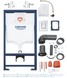 Kit de instalare: WC suspendat VLTAVA Rimless, scaun solid Slim + 38772001 Instalare RAPID SL pentru toaleta, buton cromat, fara garnitura c06809603+38772001 foto 5
