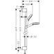 Душевой набор Hansgrohe Showerpipe Crometta 100 Vario Green 6 л/мин, 65 см, White/Chrome (26555400) 26555400 фото 2