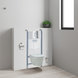 Kit de instalare: WC suspendat VLTAVA Rimless, scaun solid Slim + 38772001 Instalare RAPID SL pentru toaleta, buton cromat, fara garnitura c06809603+38772001 foto 1