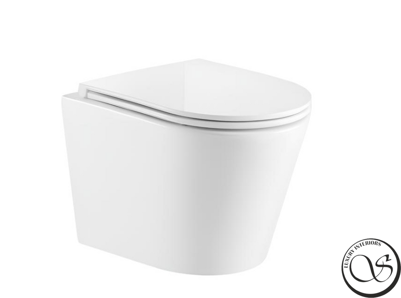 Kit de instalare: WC suspendat VLTAVA Rimless, scaun solid Slim + 38772001 Instalare RAPID SL pentru toaleta, buton cromat, fara garnitura c06809603+38772001 foto