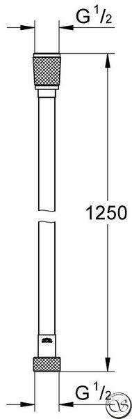 Furtun de dus Grohe Silverflex 28362A01 Hard Graphit 125 cm 28362A01 foto