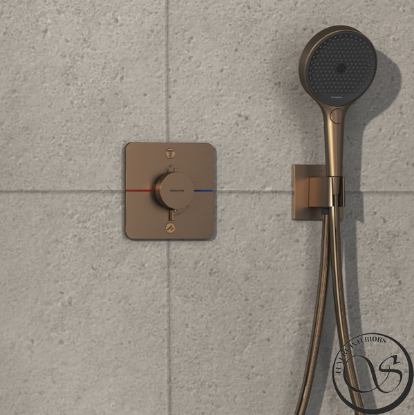 Термостат скрытого монтажа на 2 потребитель Hansgrohe ShowerSelect Comfort Q для душа, Brushed Bronze (15583140) 15583140 фото