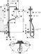 Hansgrohe Croma Select S 180 2jet Showerpipe cu termostat, crom/alb (27253400) 27253400 foto 4