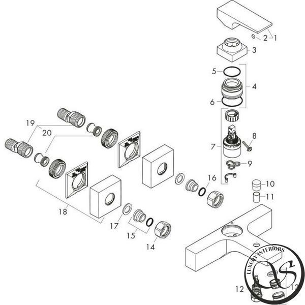 Смеситель для ванной&nbsp;HANSGROHE&nbsp;32540990 32540990 фото