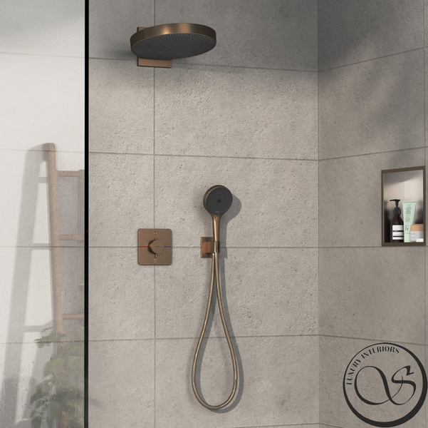 Термостат скрытого монтажа на 2 потребитель Hansgrohe ShowerSelect Comfort Q для душа, Brushed Bronze (15583140) 15583140 фото