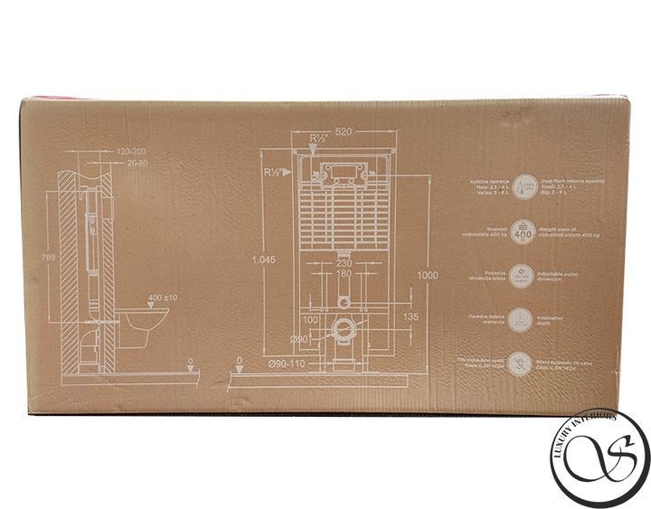 Инсталляция Pestan Fluenta для скрытого монтажа унитаза 80мм 40008788 40008788 фото