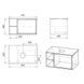 Тумба с умывальником IMPRESE VYSKOV f3215W белая 600*600*460 мм f3215W фото 3
