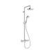 Hansgrohe Croma Select S 180 2jet Showerpipe cu termostat, crom/alb (27253400) 27253400 foto 1