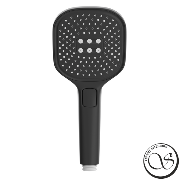Sistem de duș IMPRESE BILOVEC t04800910SBC Montaj ascuns prin clic (termostat cu 3 funcții, duș 320*210 mm ABS, cap de duș cu 3 moduri, gură de scurgere, furtun 1500 mm PVC) negru mat t04800910SBC foto