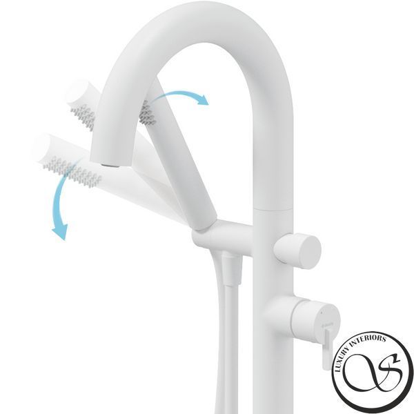 Baterie cadă freestanding Deante Silia BQS_A17N cu set de duș, bianco BQS_A17N foto