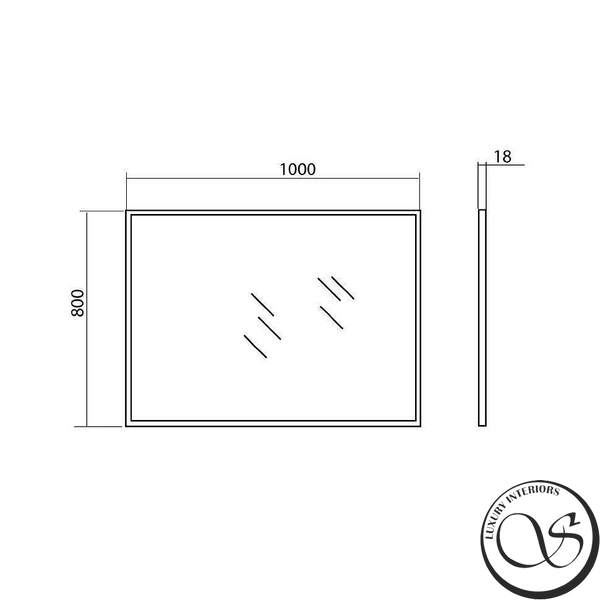 Зеркало для ванной комнаты AQUARODOS ACCENT 100x80x1.8 см ACCENT 100 (O) фото