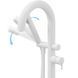 Baterie cadă freestanding Deante Silia BQS_A17N cu set de duș, bianco BQS_A17N foto 9