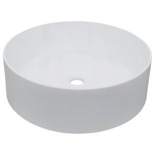 Lavoar pe blat Alb mat Solid surface 450x450 h140 Solid-09 foto