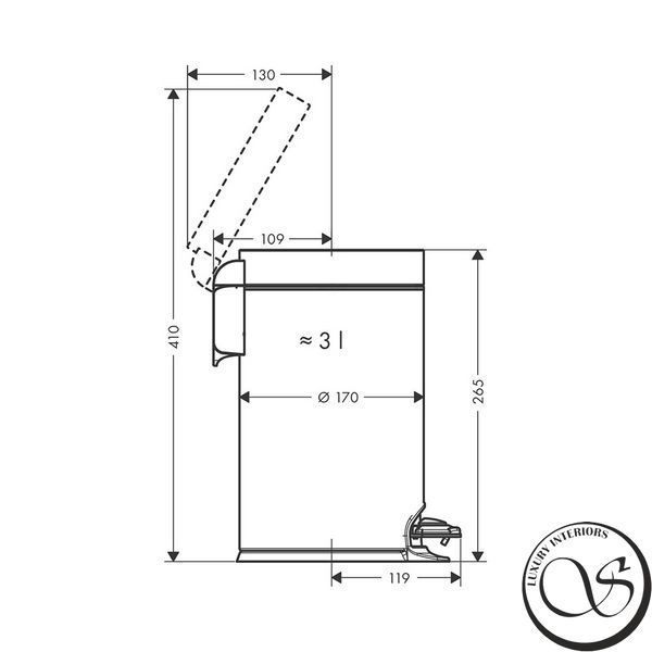 Coș de gunoi Hansgrohe AddStoris (41775000) 41775000 foto