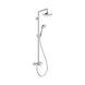 Душевая система Hansgrohe Croma Select S 180 2jet Showerpipe со смесителем, хром/белый (27255400) 27255400 фото 1