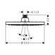 Duș suspendat Hansgrohe Vernis Blend 200 1jet, negru mat (26271670) 26271670 foto 2