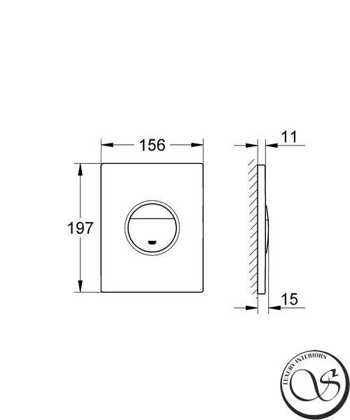 Placa de comanda cromata Grohe Nova Cosmopolitan 156*197 38765000 foto