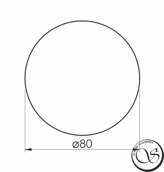 Oglinda suspendata rotunda 80cm, cu iluminare din spate, fara intrerupator LUNA RONDA 1648.50078800 foto