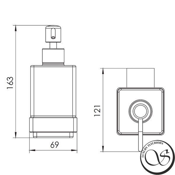 Dozator de săpun lichid IMPRESE BITOV 170300, 280 ml 170300 foto