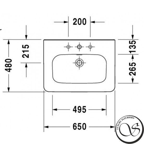Lavoar de mobilier DURAVIT DuraStyle 2320650000 cu preaplin 2320650000 foto
