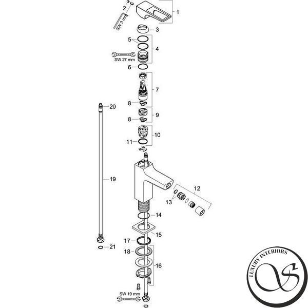 Baterie bideu HANSGROHE METROPOL 74520000 764066073401 foto