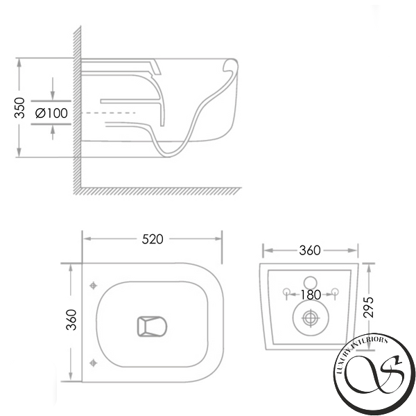 Подвесной унитаз VOLLE HIPPO 2.0 1344.001007 vortice сиденье duroplast 52*36*35 см 1344.001007 фото