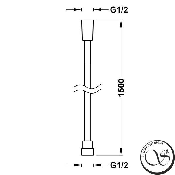 Furtun de duș TRES Showers SATIN 913460915 (1500 mm) cromat 913460915 foto