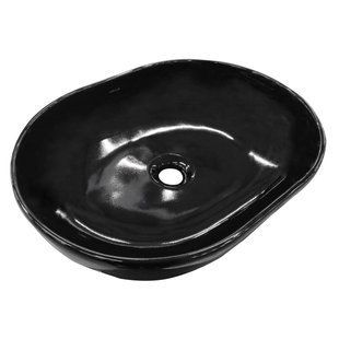 VOLLE BLACK AMADEUS умывальник 50*38*13см овальный черный. накладной 13-01-06Black фото