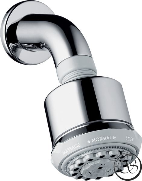 Верхний душ Hansgrohe Clubmaster 26606000 хром 85 3jet EcoSmart с держателем 26606000 фото