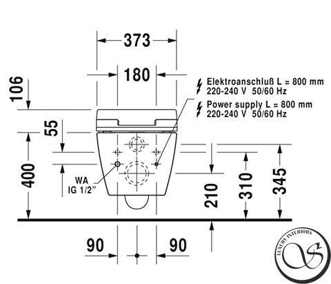 Vas de toaletă suspendat DURAVIT ME BY STARCK 2529590000 pentru Sensowash cu capac fără ramă 2529590000 foto