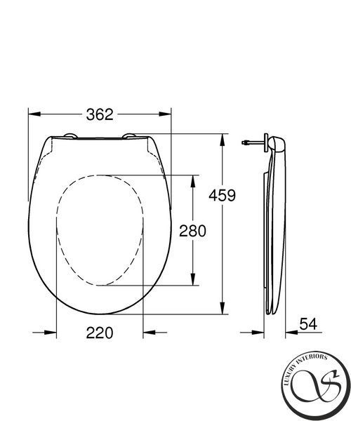 Крышка напольного унитаза Grohe BAU Ceramic, белый (39493000) 39493000 фото