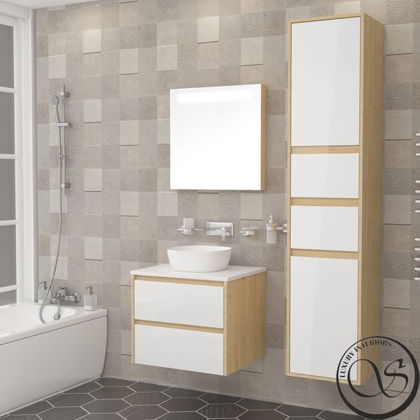 Dulap cu lavoar IMPRESE NETKA f3201Dr 60cm culoare stejar f3201Dr foto