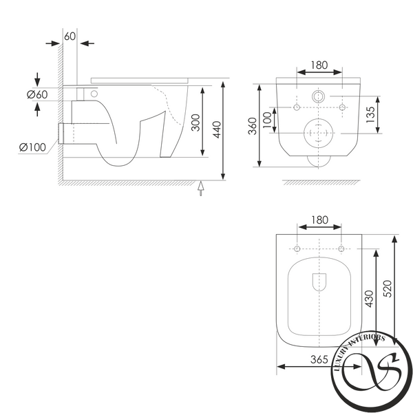 Подвесной унитаз VOLLE ORLANDO 2.0 1325.001007 vortice сиденье duroplast 520*365*360 мм 1325.001007 фото