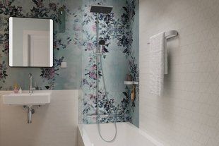 Душевая система HANSGROHE ACTIVERA Q 28753000 290/180 1jet EcoSmart Showerpipe с термостатом для ванны, хром 28753000 фото
