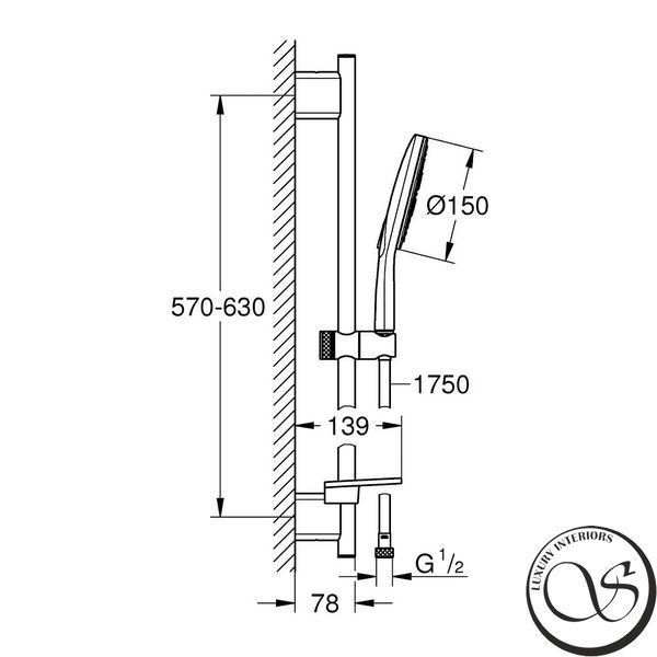 Душевой гарнитур GROHE Rainshower SmartActive 150 (26591000) 26591000 фото