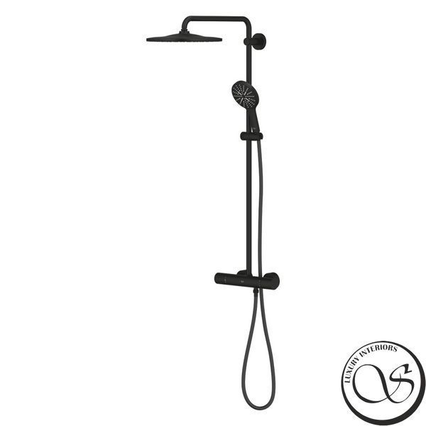 Sistem de duș termostatic Grohe Rainshower 310, negru mat (22119KF0) 22119KF0 foto