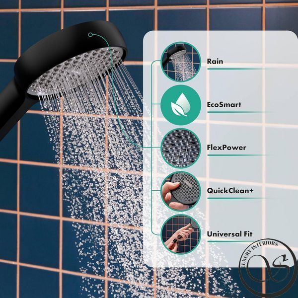 Ручной душ Hansgrohe Activera Select S 95 1jet EcoSmart 28031670 черный матовый 28031670 фото