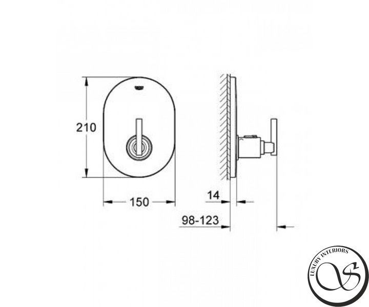 GROHE Atrio Термостат центральный 19396000 фото