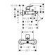 Baterie baie Hansgrohe Logis, negru mat (71400670) 71400670 foto 2