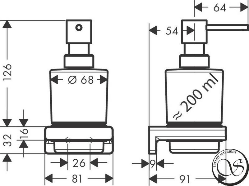 Dozator de sapun lichid Hansgrohe AddStoris 41745670 negru mat 41745670 foto