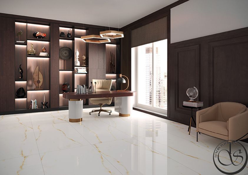 Tigla Ricchetti Cisa Golden Pure Covelano Vena Oro Lux 59,6x119,2 cm 0592271 592271 foto