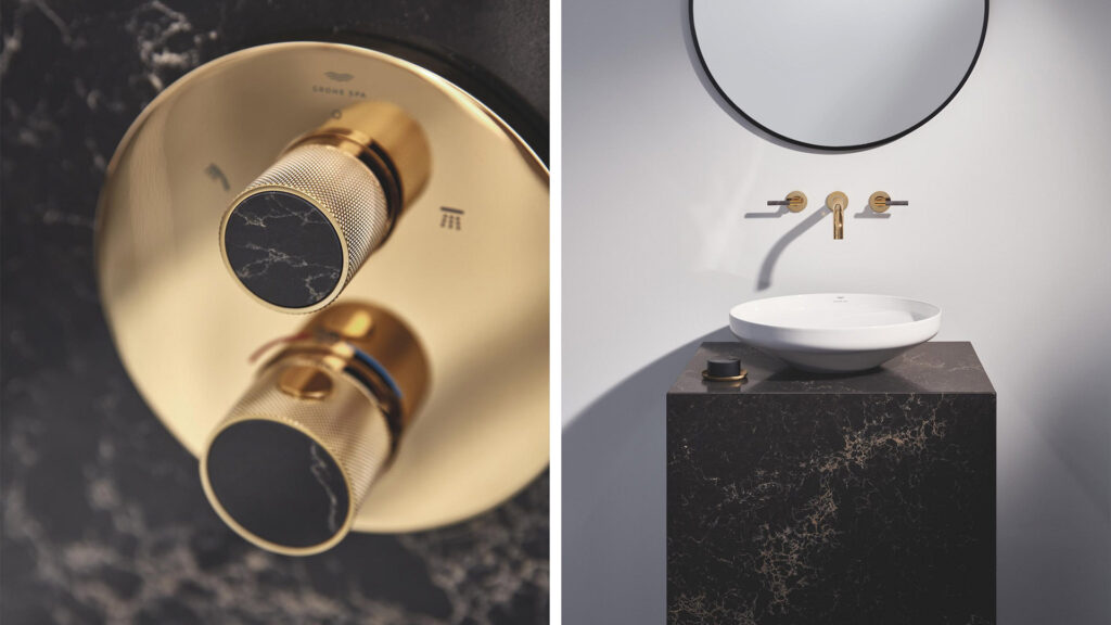 Интерьер ванной комнаты с Grohe SPA и Caesarstone